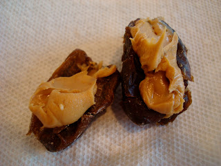 Two Medjool Dates with Peanut Butter in the Middle