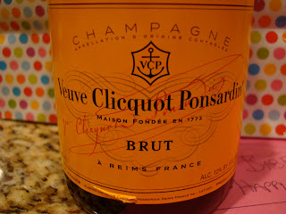 Label on bottle of champagne - 91