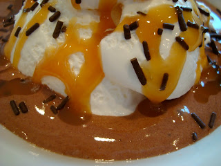 Close up of Vegan Chocolate Chocolate-Chip Coffee Softserve in bowl