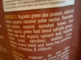 Ingredients in Vega's Shake & Go