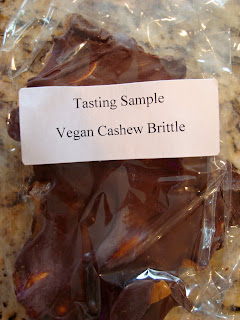 Packaged sample of Vegan Cashew Brittle