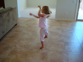 Young girl dancing