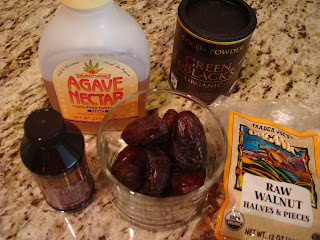 Ingredients to make vegan brownies