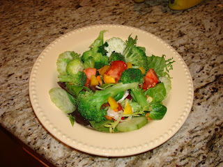 Dressed salad in shallow bowl on countertop  - 5