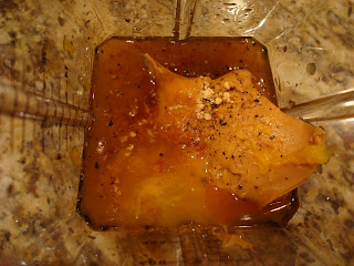 Ingredients in blender to make Thai-inspired Peanut Sauce 