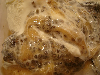 Banana softserve mixed with chia seed pudding and cool whip - 15