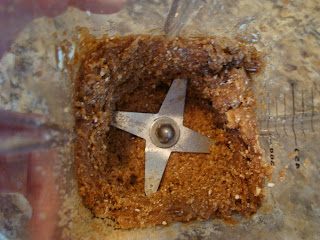 Remaining crust mixture with added brown sugar, cinnamon, oats and agave blended again - 17