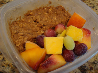 Refrigerated breakfast cookie topped with fresh fruit