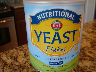 Nutritional Yeast container on counter top