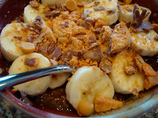 Up close of butterfinger oats in bowl with spoon  - 19