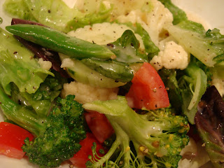 Raw Vegan Sugar Snap Pea Salad with Raw Vegan Creamy Tahini Dressing on plate