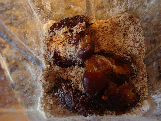 Ingredients for crust of Raw Vegan Apple Crumble in blender - 33