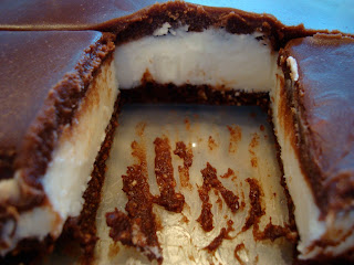 Vegan Creme de Menthe bars with one bar cut out showing layers - 4