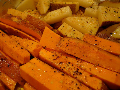 Ginger Roasted Sweet & White Potatoes - 7