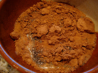 Ingredients needed to make Raw Vegan Chocolate Chia Pudding in bowl - 35