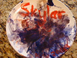 Painted plate made by child - 52