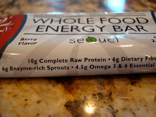 Side of Energy Bar showing nutritional information