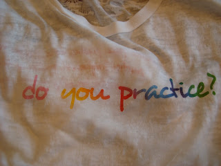 Shirt saying do you practice?