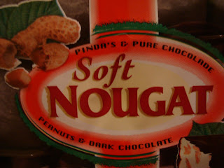 Up close of label of Nougat