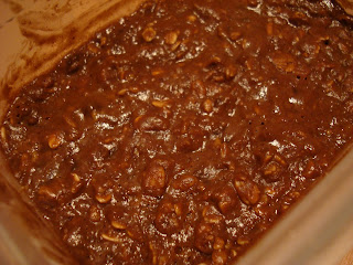 Overhead of Raw Vegan Overnight "Chocolate Brownie" Protein Oats