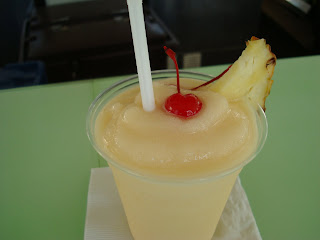 Pina Colada with Cherry and Pineapple
