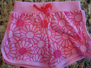 Pink flowered shorts