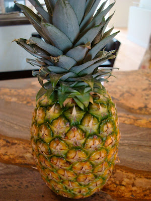 Whole Pineapple on countertop 