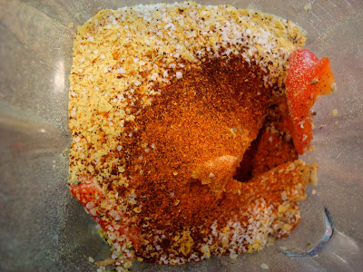 “Spicy Doritos” Cheezy Dip ingredients in blender - 25