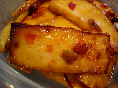 Honey Lemon Tofu in clear container - 9