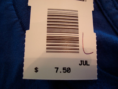 Discount tag showing price of $7.50