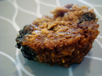Close up of Blueberry Streusel Muffin on plate - 33