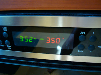 Oven preheated to 350 degrees F