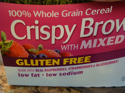 Box of Cereal saying Gluten Free