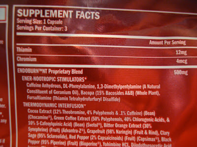 Supplement facts on back of capsules