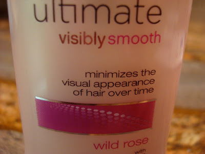 Close up of label of dove deodorant in wild rose