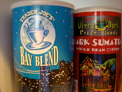 Bay Blend and Dark Sumatra Coffee Containers