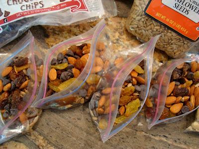 Homemade Trail Mix in zip top bags