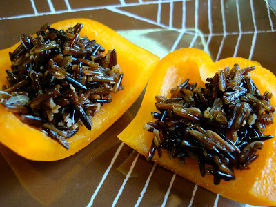 Cooked Rice in Peppers on plate - 13