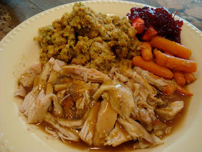 Full Plate of Thanksgiving meal