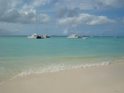 Looking out into water at boats - 5