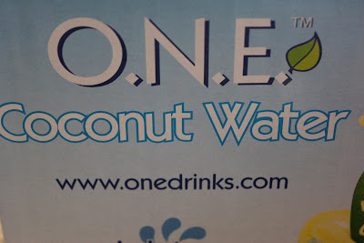 Close up of Coconut Water from One Drinks label