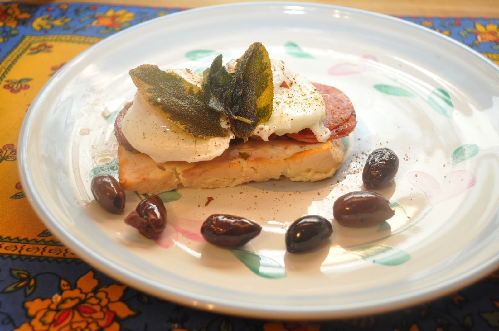 Kate's Kitchen Poached Eggs on Feta Cheese