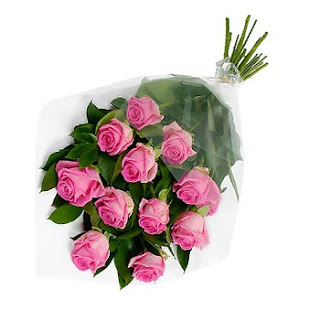 Image of Classic Bouquet of Twelve Pink Roses - SendRegalo.com ~ Send flowers to the Philippines, Send Roses to the Philippines