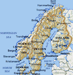 Map of Scandanavia