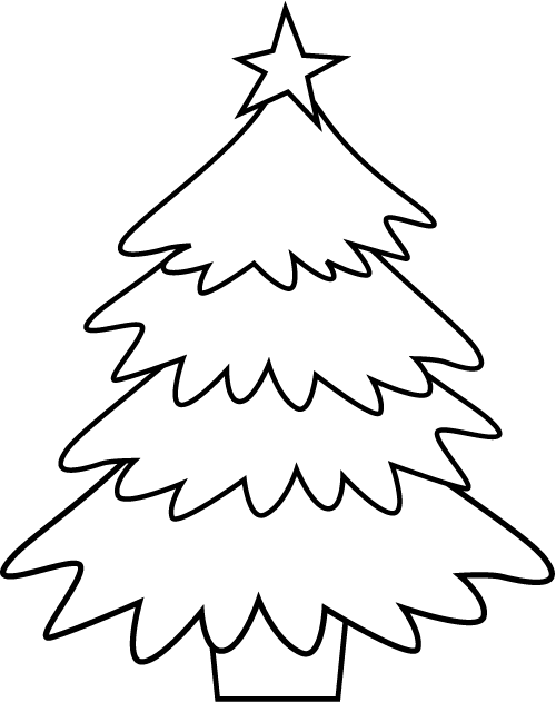 xmas tree coloring pages print - photo #14