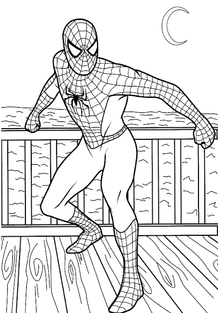 transmissionpress: Coloring Pages Kids Spiderman Super Hero