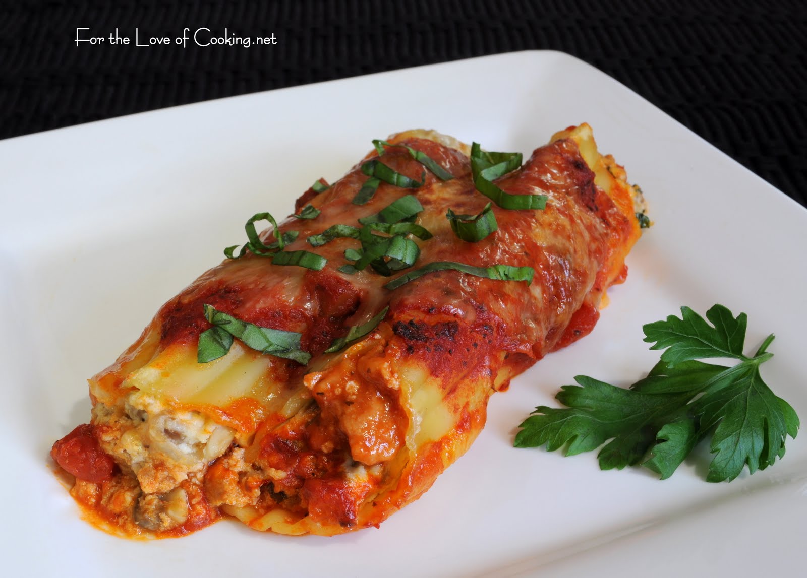 Italian Sausage and Mushroom Stuffed Manicotti For the Love of Cooking