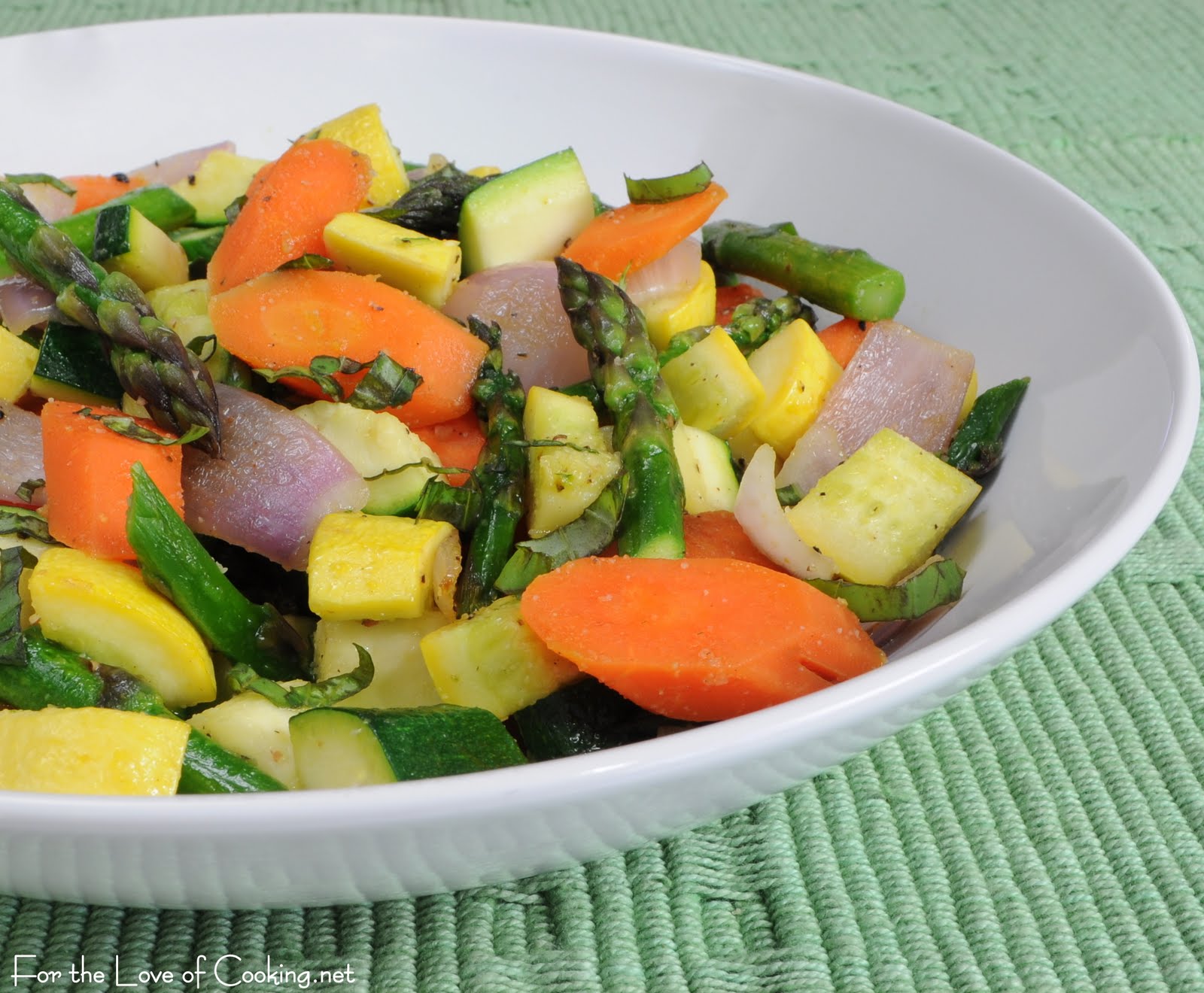 Mixed Vegetable Sauté with Fresh Basil For the Love of Cooking