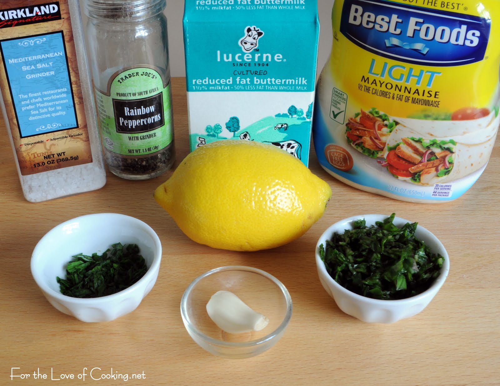 Creamy Low Fat Buttermilk Basil Dressing For the Love of Cooking