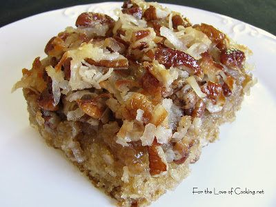 oatmeal cake with coconut pecan frosting